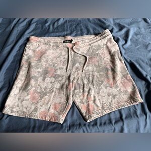 Topman Floral Print Athletic Shorts - 34